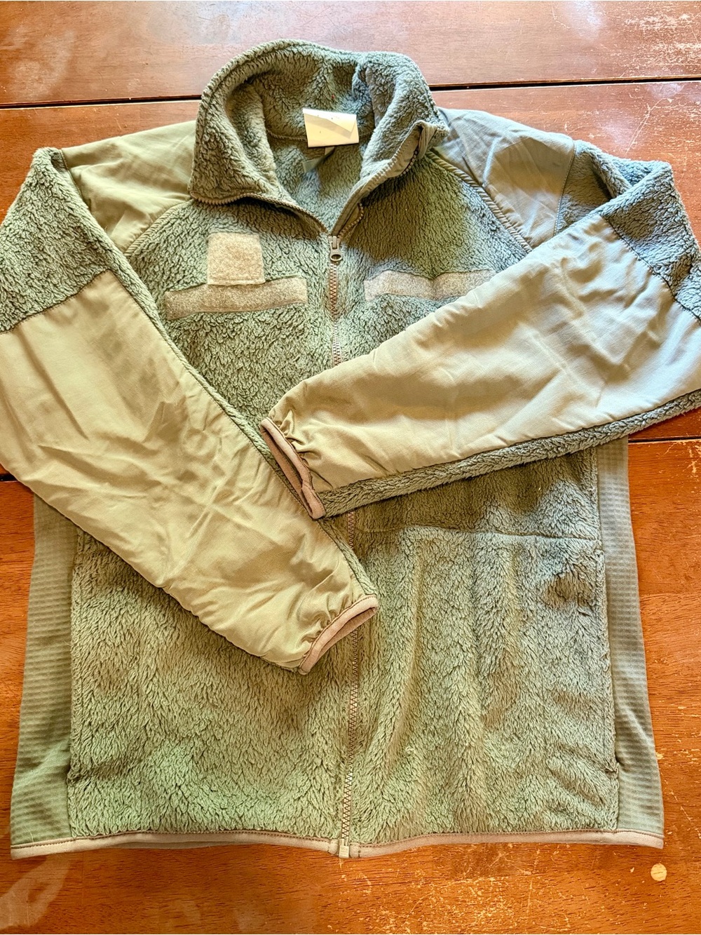 Authentic US military Olive Green Full-Zip Fleece Jacket